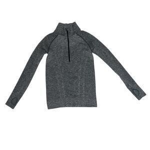 LULULEMON IVIVVA Girls Size 12 Grey Quarter Zip Pullover